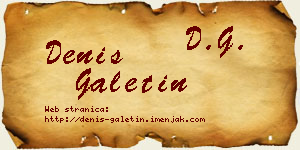 Denis Galetin vizit kartica